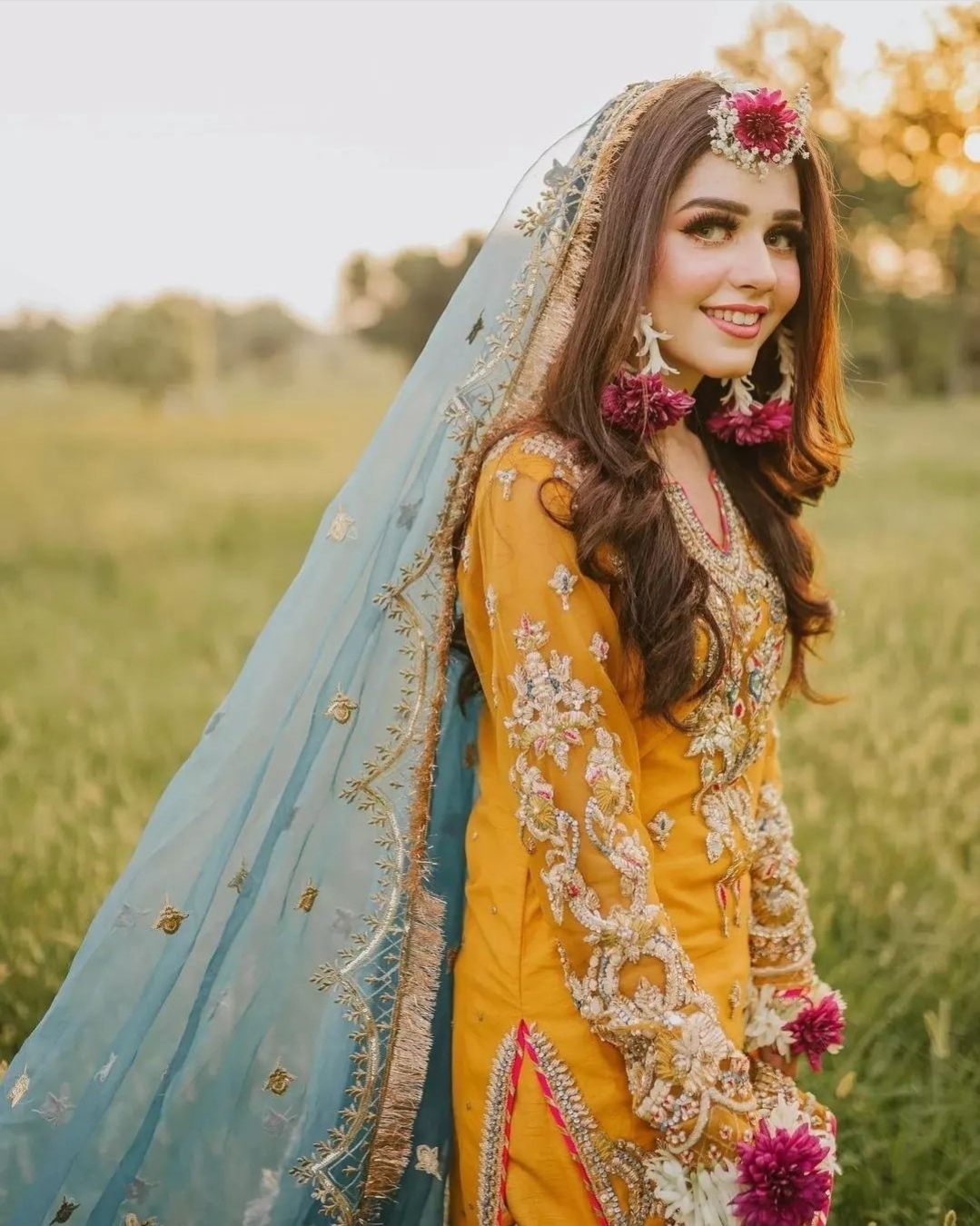 Beautiful Gharara Dress For Mehndi - Fab By Amirah