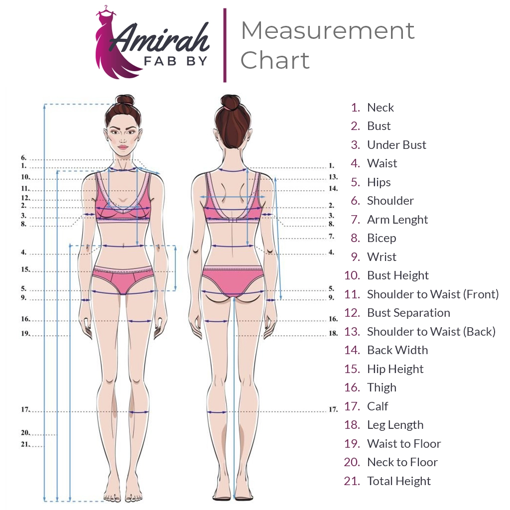 Size Chart - Fab By Amirah