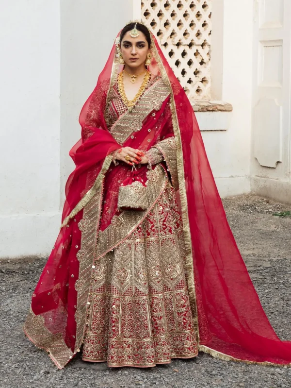 Rosy Red Satin Silk Lehenga