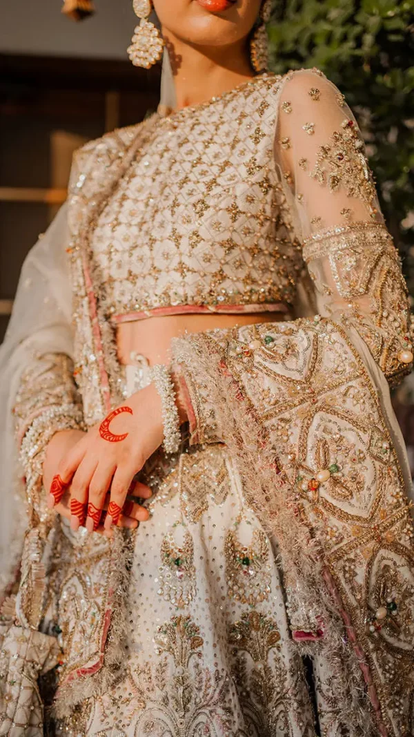Ethereal Elegance in White & Gold