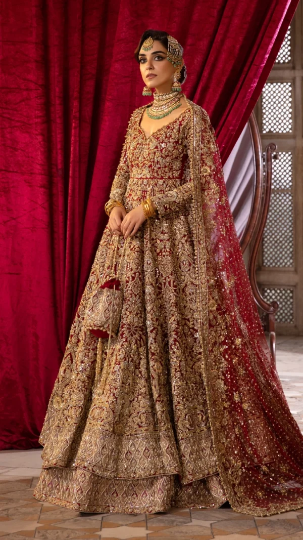 Mughal Inspired Pishwas Lehenga Set