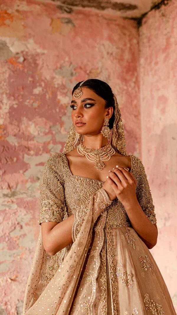 Pishwas Lehenga with Hand Painted