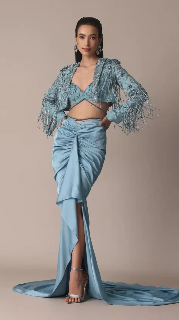 Zardozi Embellished Fishcut Lehenga Set