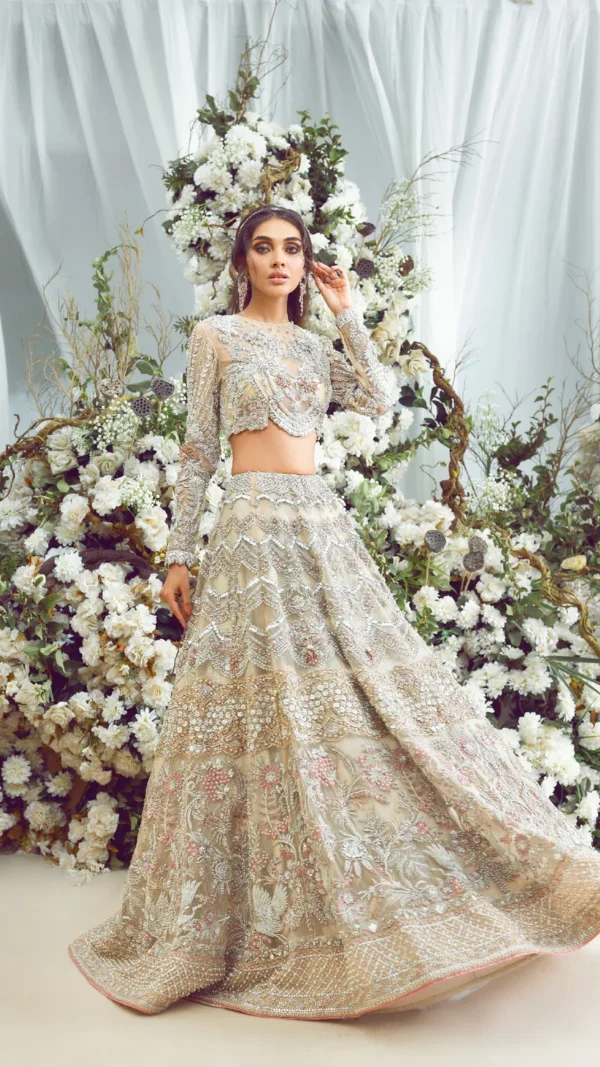 Pink Organza Lehenga Set