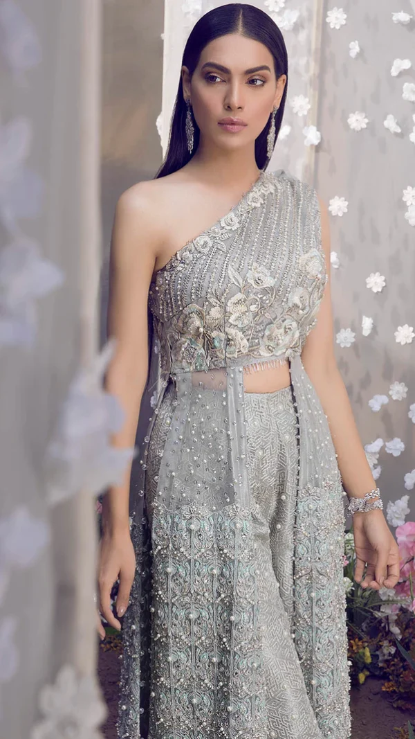 Elegance Ice Blue Lehenga Choli Set