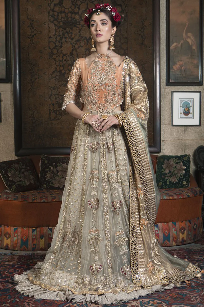 Exquisite Rust Bridal Pishwas