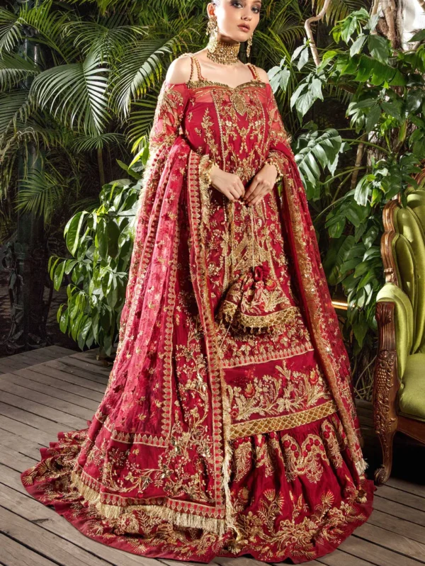 A Hard Net Shirt and Dupatta Raw Silk Lehenga