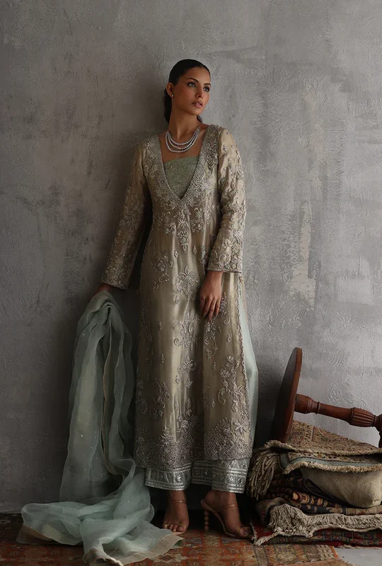 Meysuri Shirt with Silver Zardozi