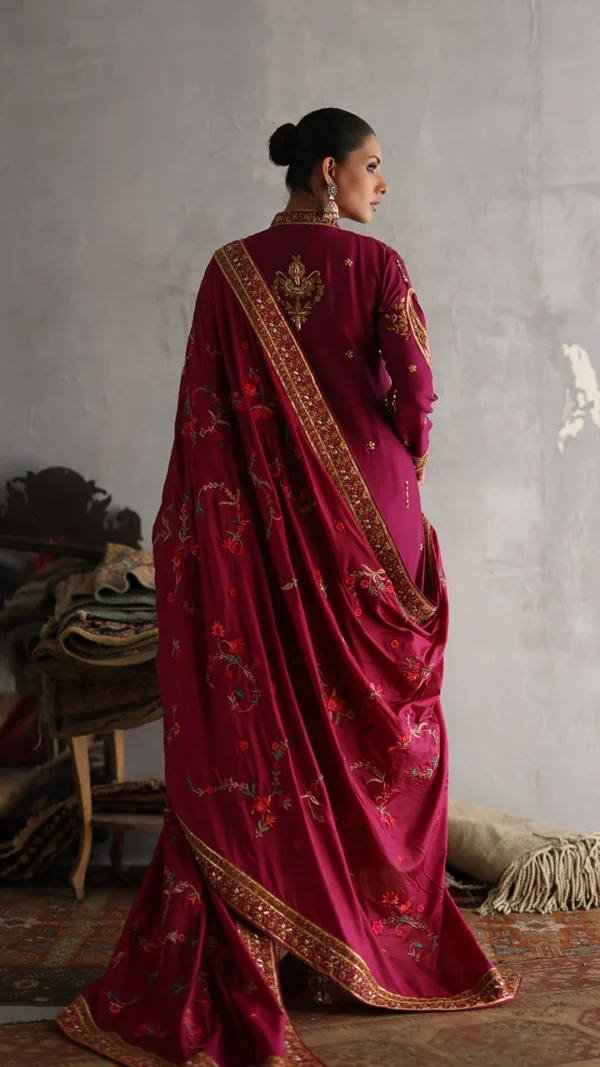 Magenta Silk Zardozi & Marori Ensemble