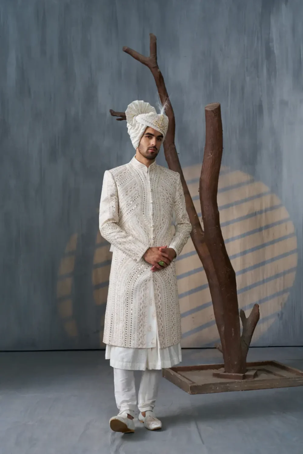 Sherwani with Resham Embroidery