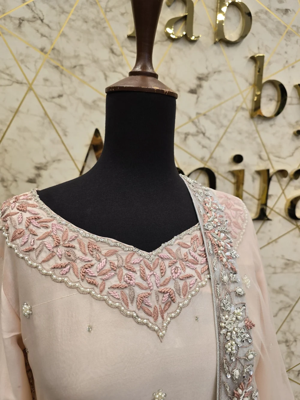 Light Pink Long Shirt with Crush Sharara