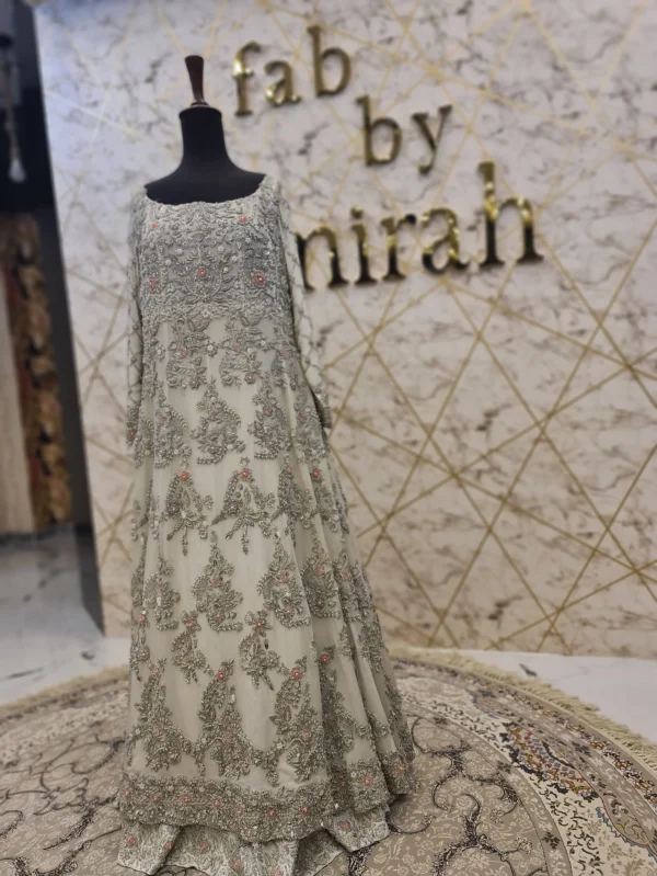 Off White Pakistani Bridal Nikkah Dress