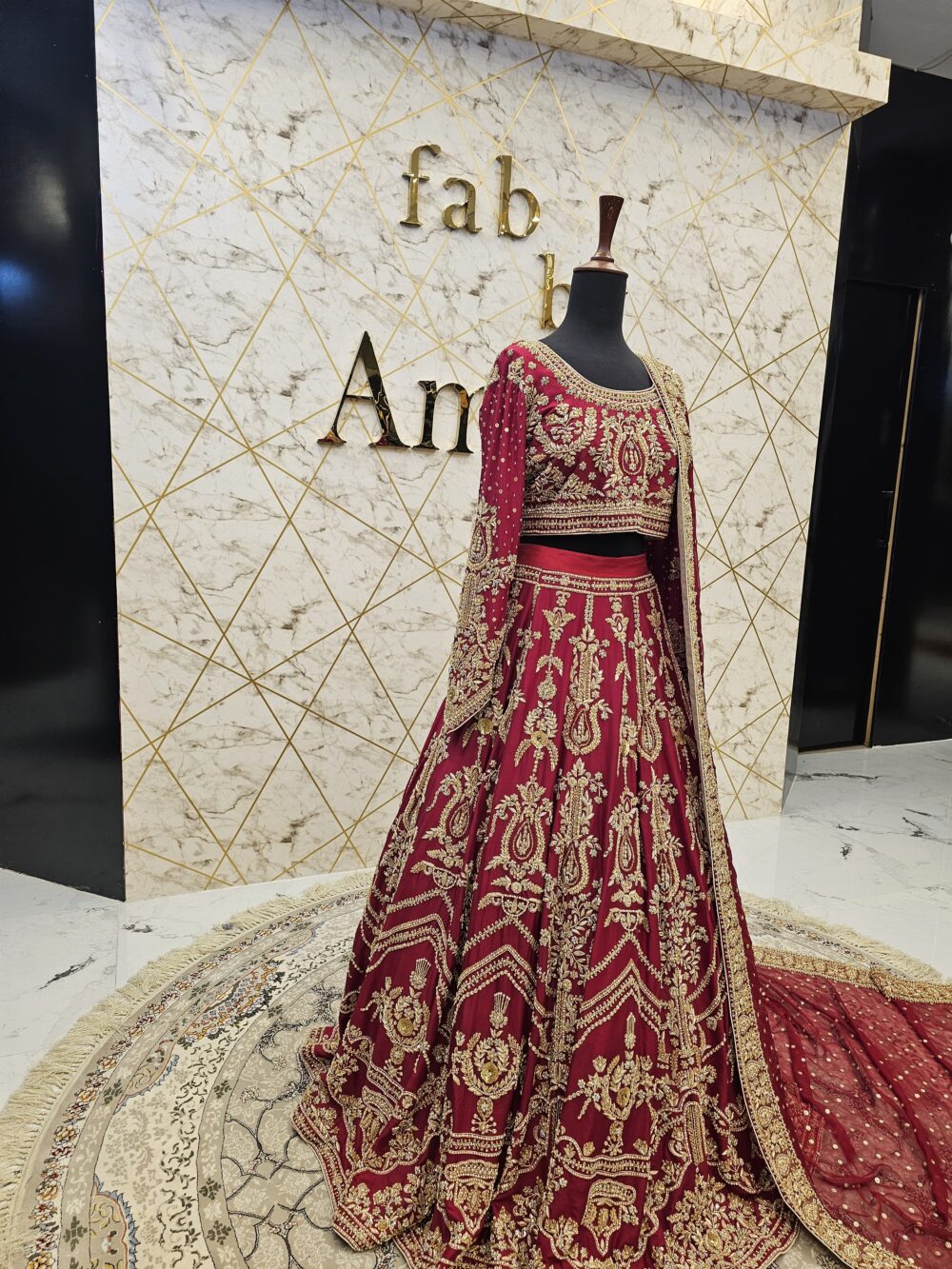 Reddish Mehroon Bridal Lehnga Set