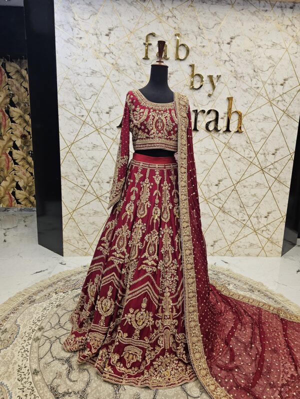 Reddish Mehroon Bridal Lehnga Set