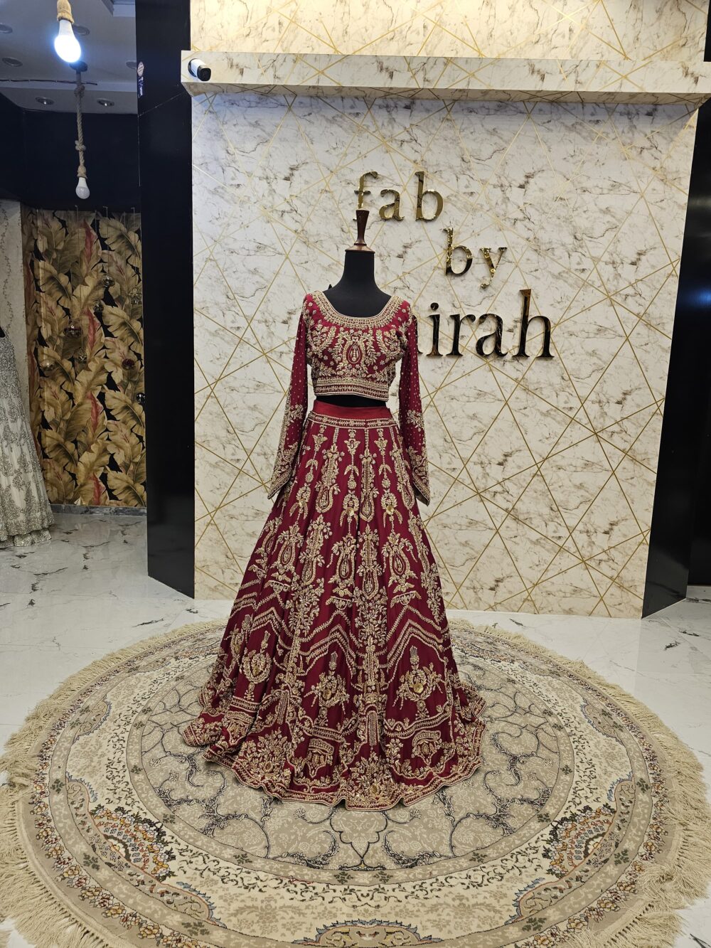 Reddish Mehroon Bridal Lehnga Set