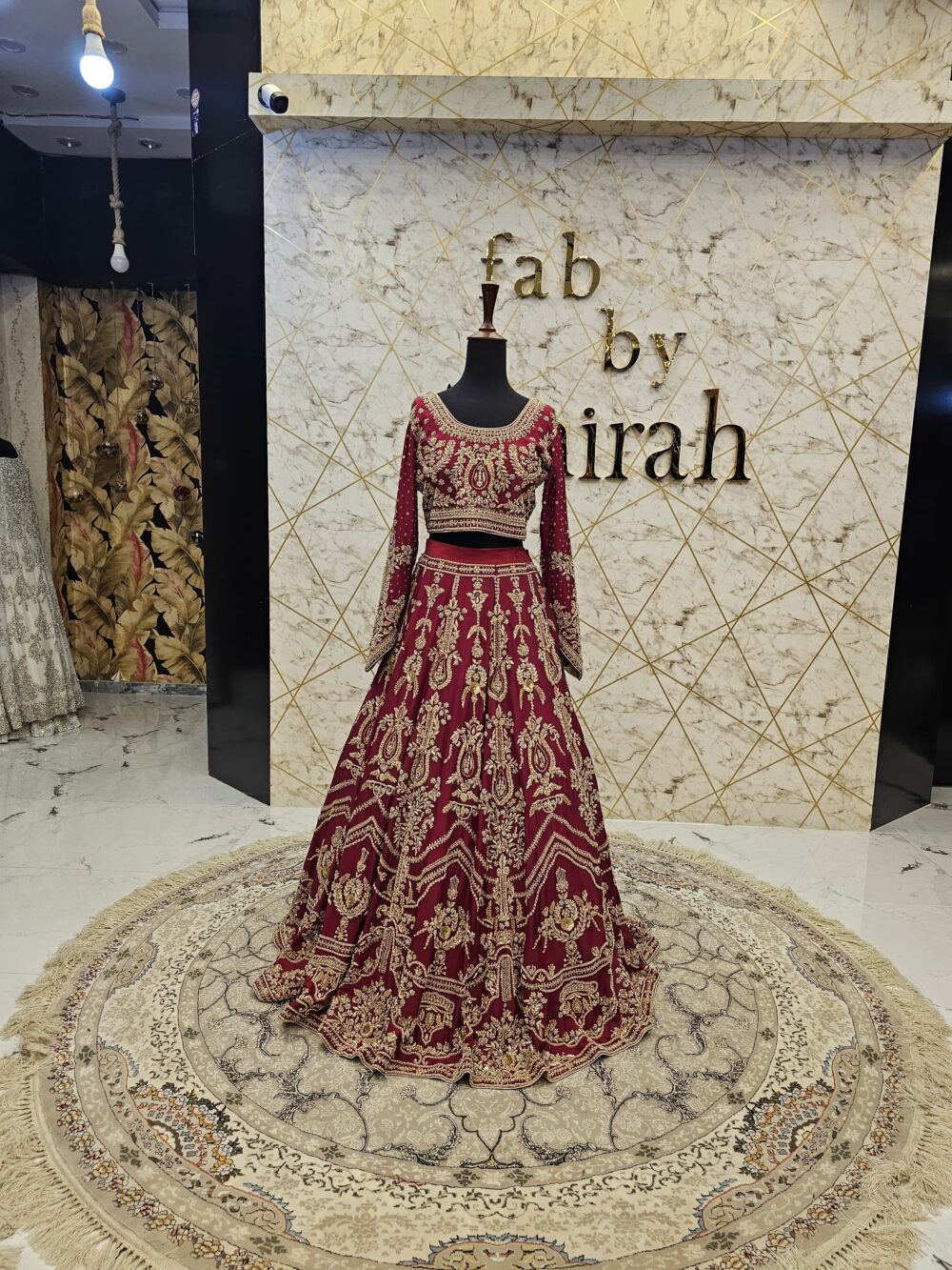 Reddish Mehroon Bridal Lehnga Set