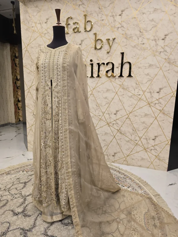 Bridal Maxi Lehnga in Pure Chandi Tissue