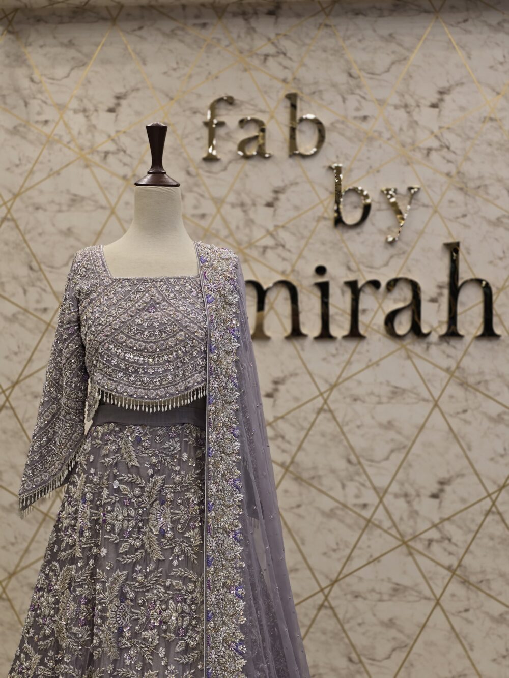 Hand-Embroidered Pakistani Bridal Lehenga