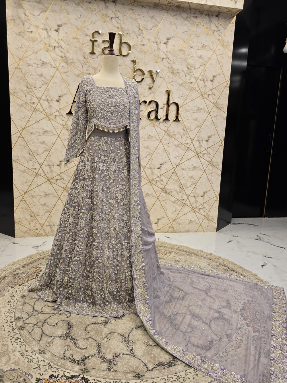 Hand-Embroidered Pakistani Bridal Lehenga