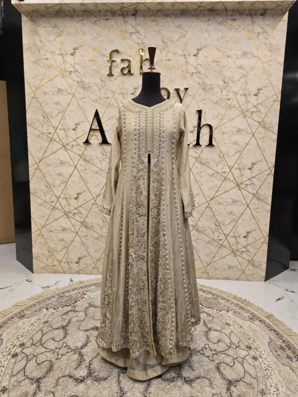 Bridal Maxi Lehnga in Pure Chandi Tissue - Image 6