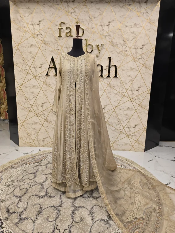 Bridal Maxi Lehnga in Pure Chandi Tissue