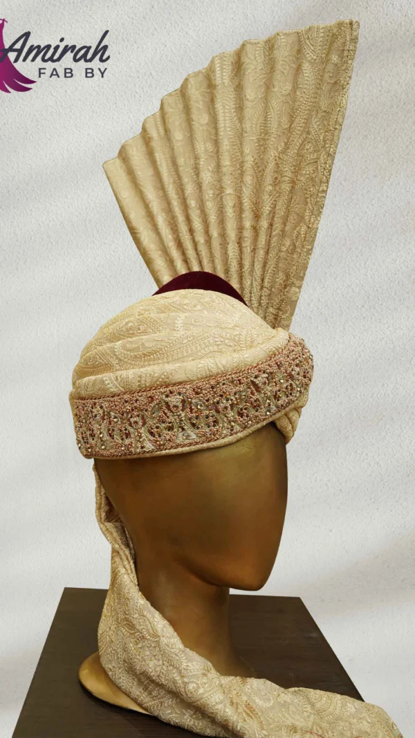 Regal Golden Groom's Turban