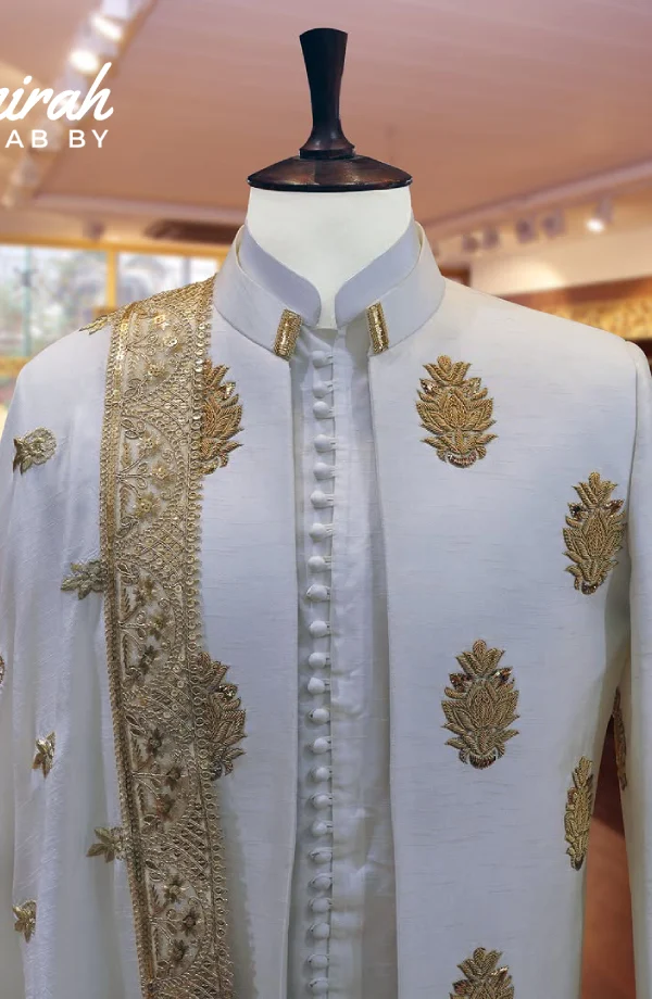 white sherwani