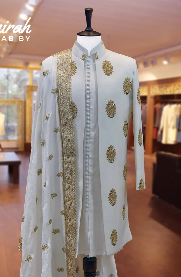 white sherwani