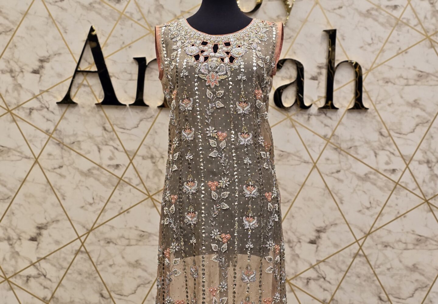 The Hand-Embroidered Long Shirt Dress