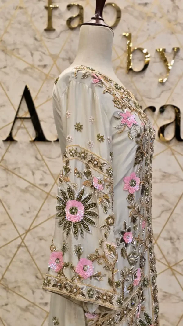 Elegant Off-White Party Wear Shirt