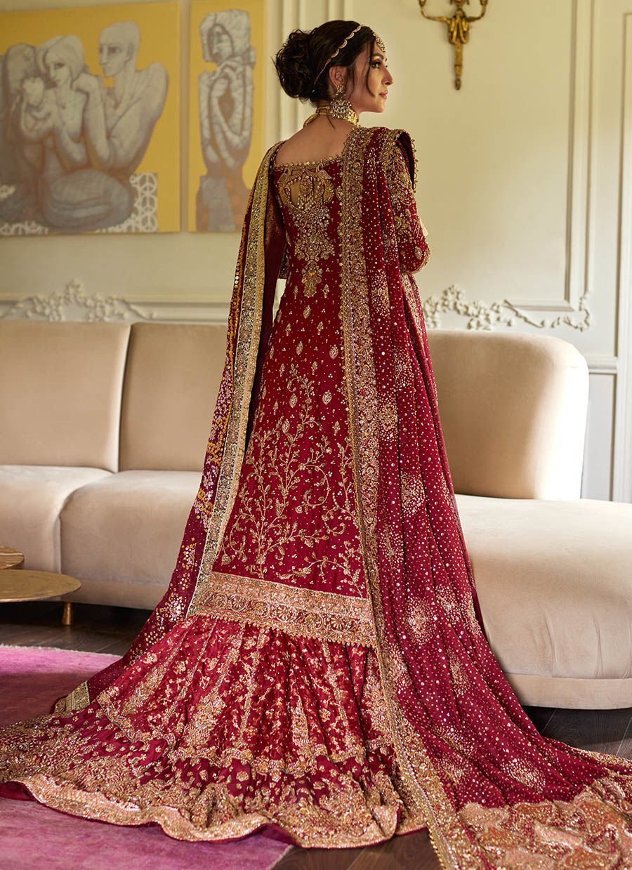 Hand-Embroidered Banarasi Lehenga Set