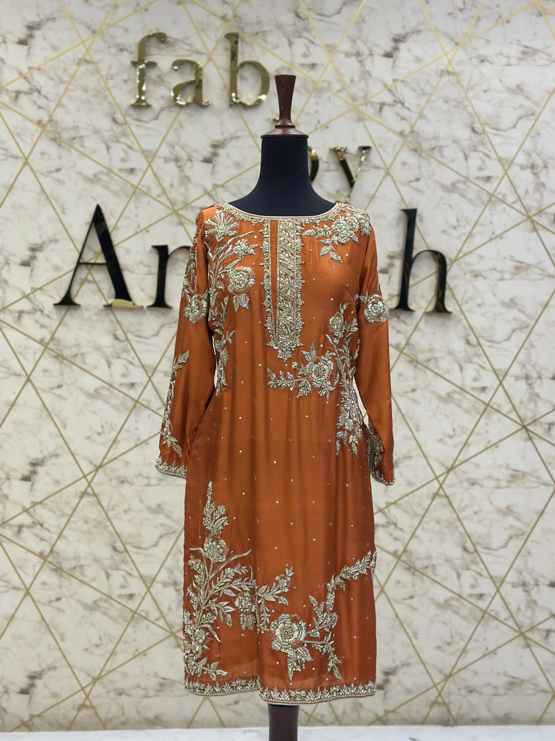 Orange Party Wear Shirt