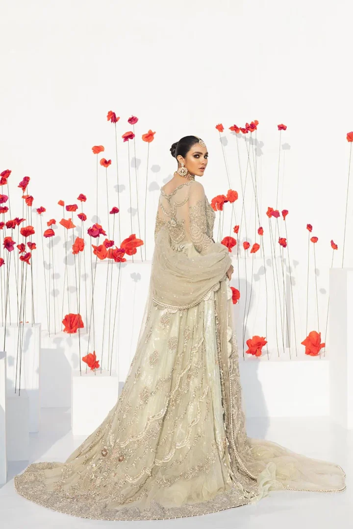 Exquisite Front Open Gown Lehenga Set