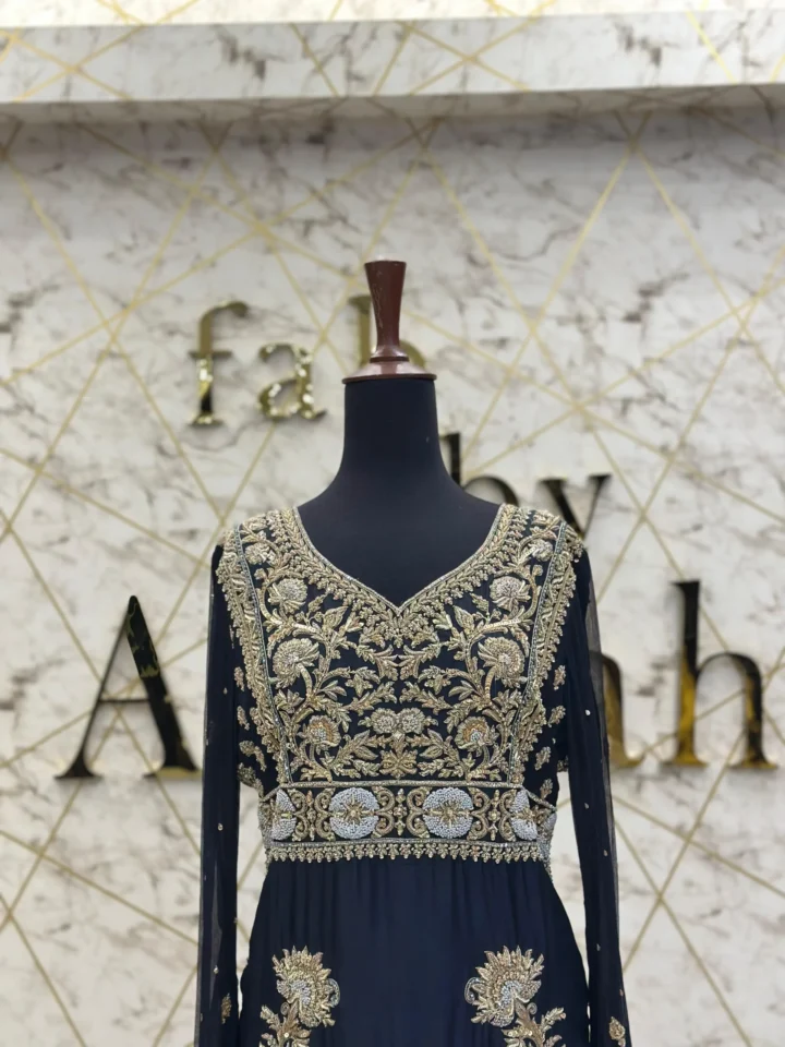 Black Formal Maxi with Flowing Sleeves