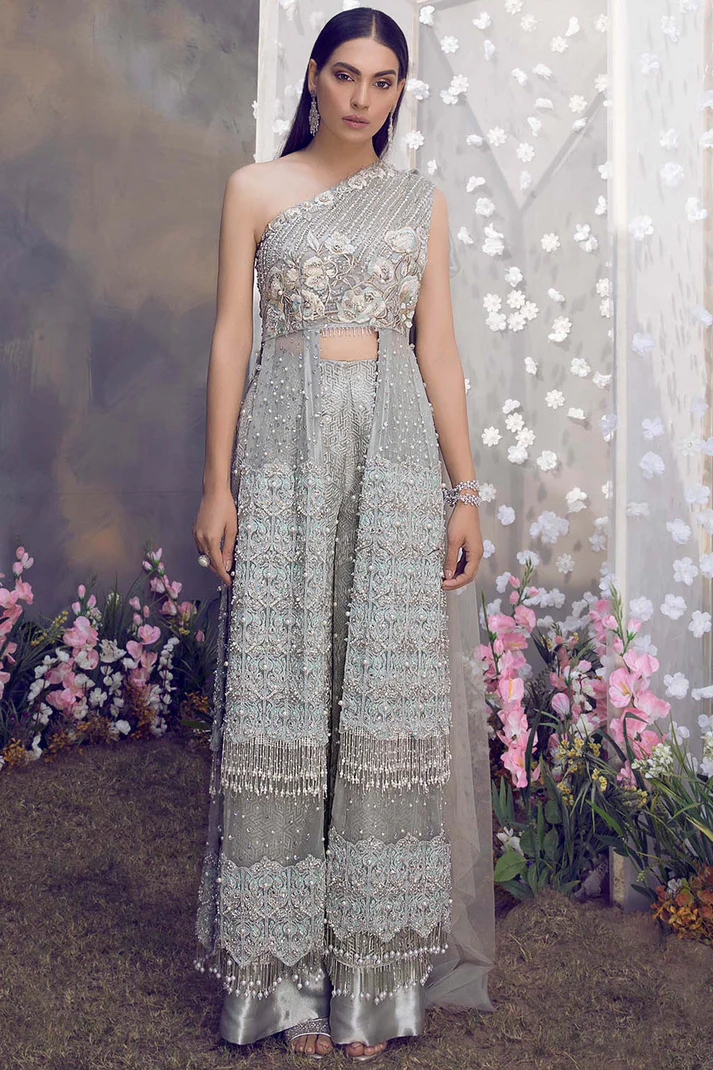 Elegance Ice Blue Lehenga Choli Set