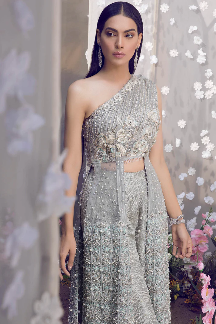 Elegance Ice Blue Lehenga Choli Set