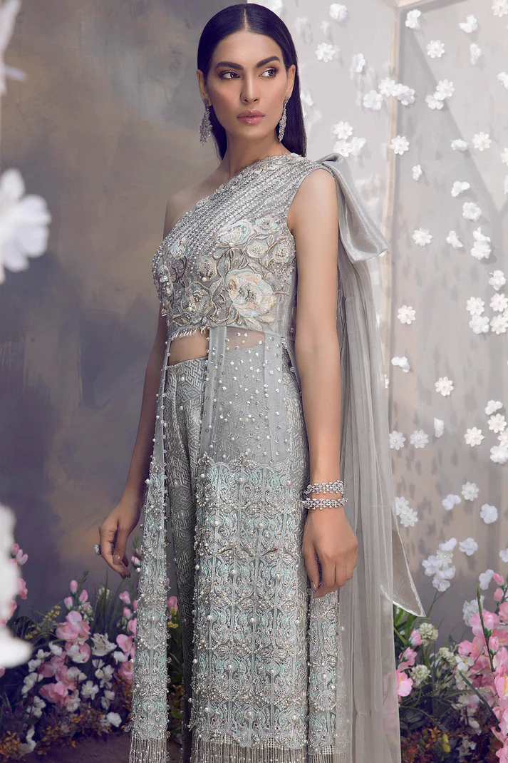 Elegance Ice Blue Lehenga Choli Set