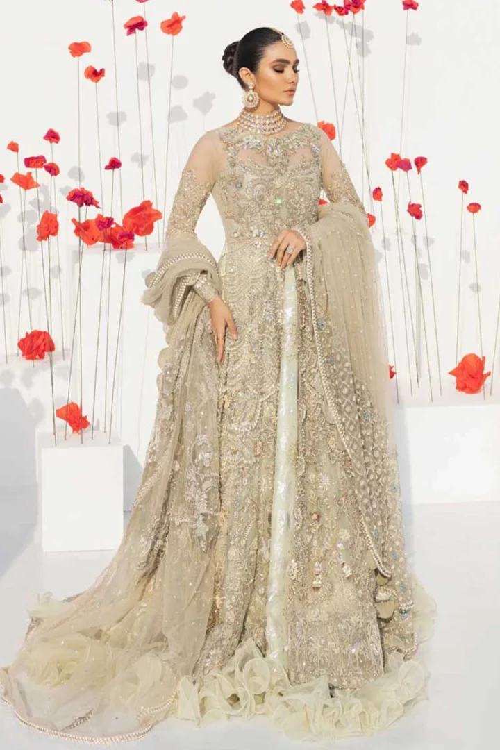 Exquisite Front Open Gown Lehenga Set