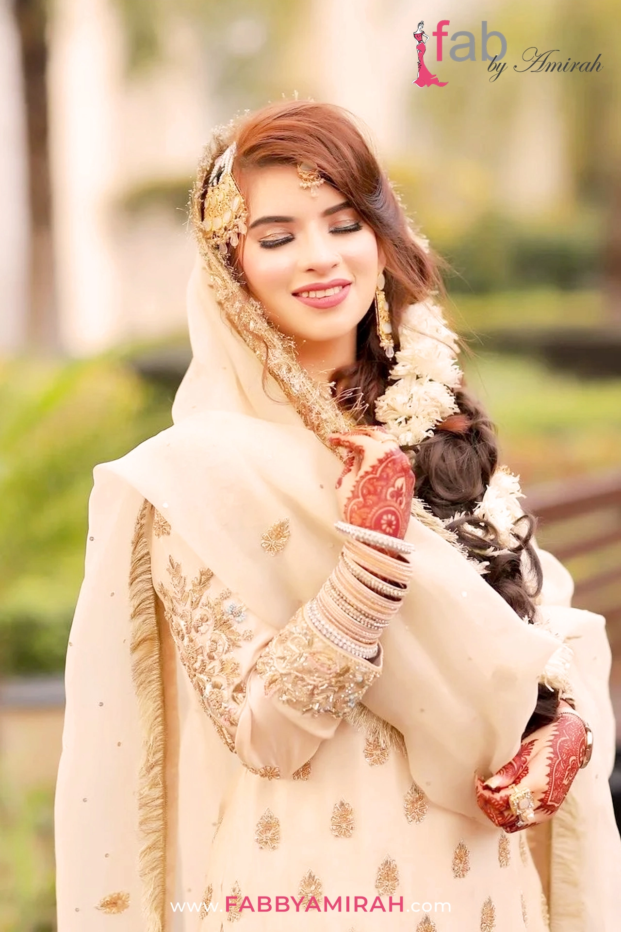 Bridal Gharara in Peach Chiffon Bridal Gharara in Peach Chiffon