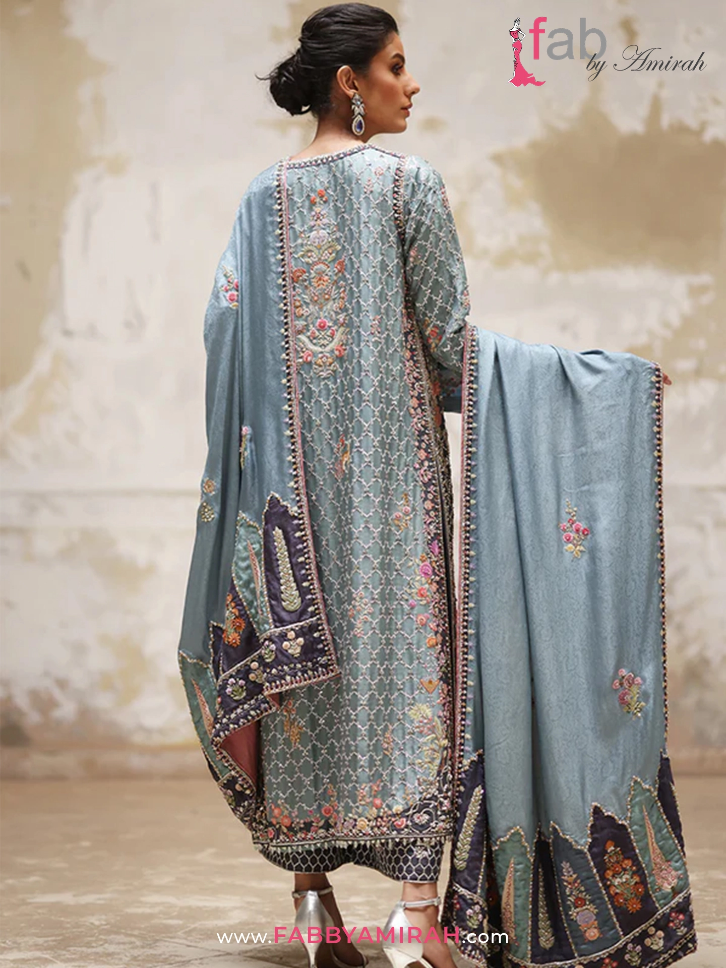 Elegant Blue Pure Raw Silk Kurta Set