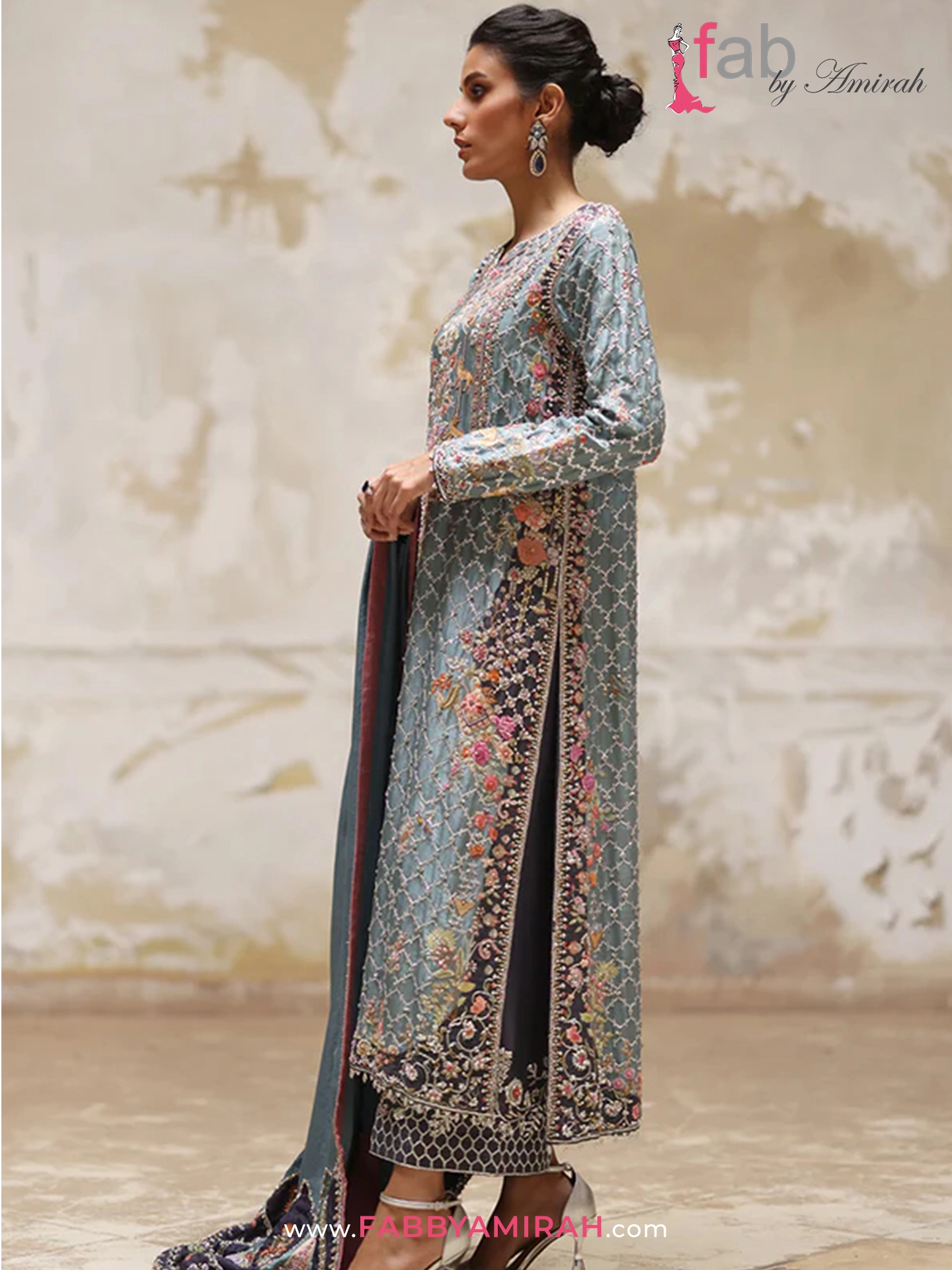 Elegant Blue Pure Raw Silk Kurta Set