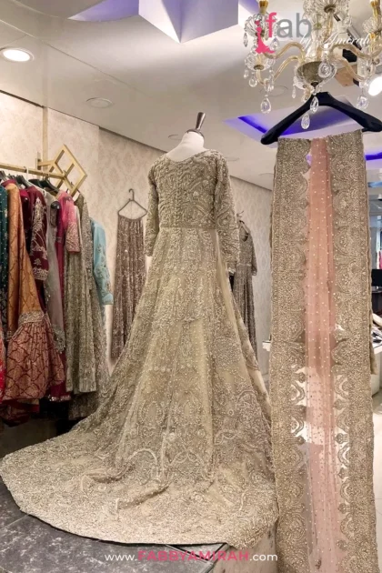 Majestic back view of the floor-length extension on our back trail maxi