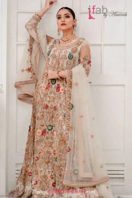 Ivory Floral Maxi for Walima