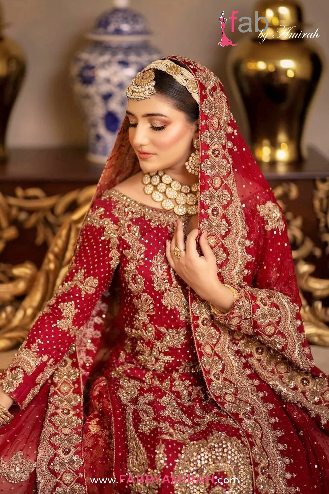 Maroon long shirt and Back Trail Farshi Lehenga with Banarsi borders