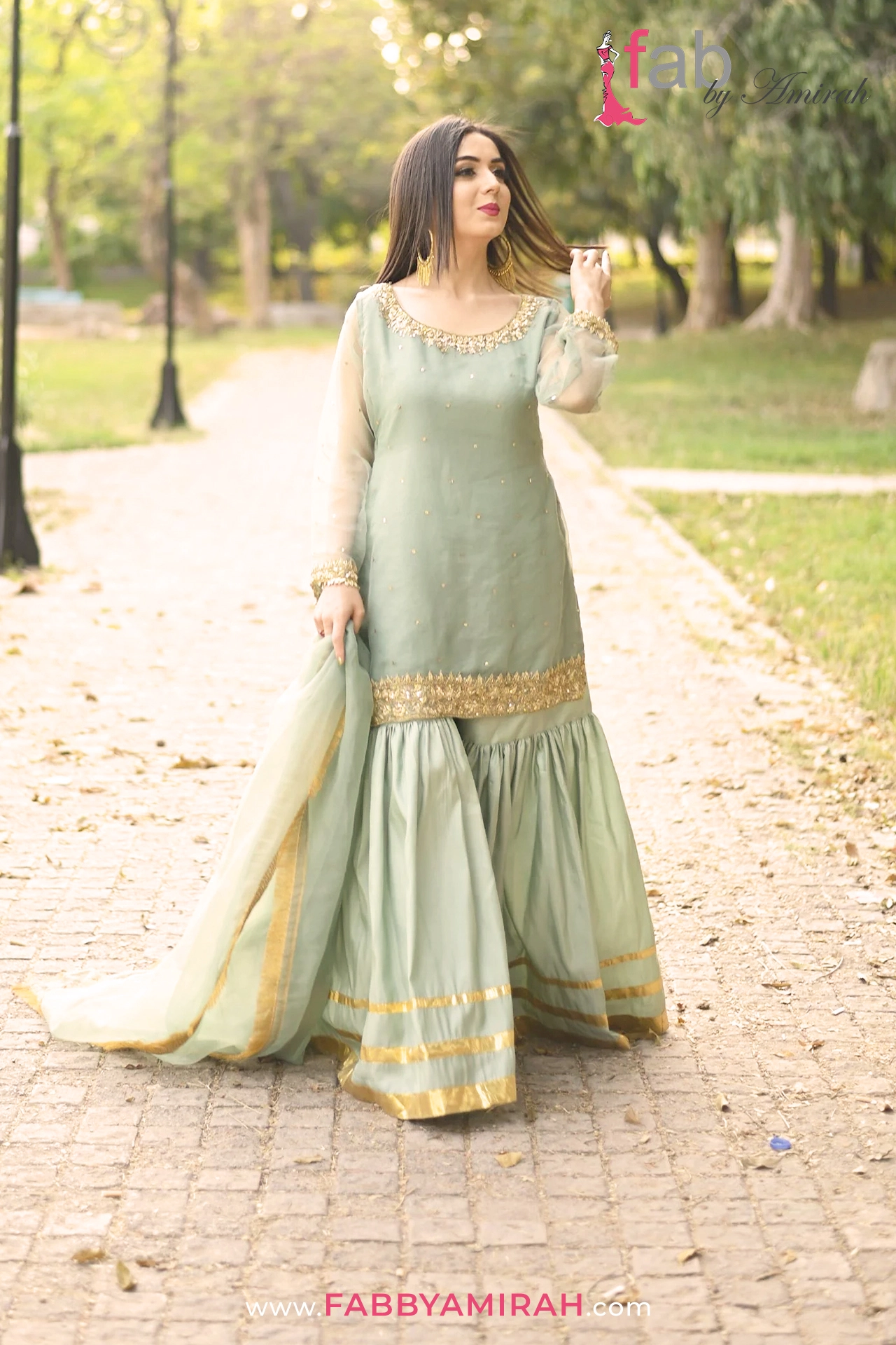 Stunning pale turquoise sharara styled for an Indian Fusion wedding ceremony Stunning pale turquoise sharara styled for an Indian Fusion wedding ceremony