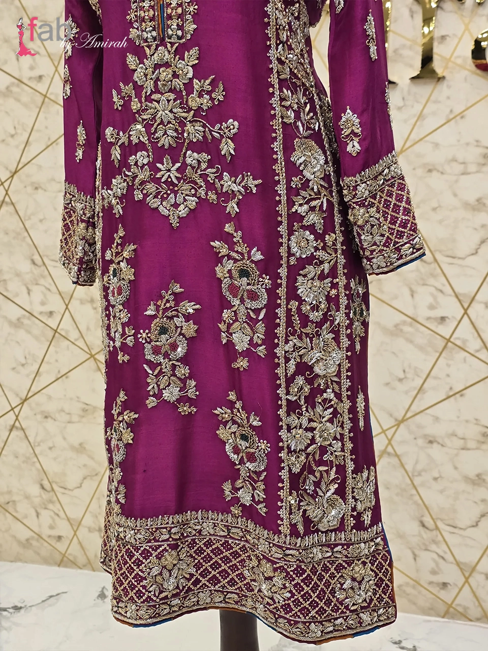 Pure Hand-Embroidered Raw Silk Shirt Pure Hand-Embroidered Raw Silk Shirt