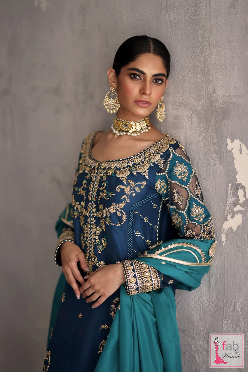 Close-up of ganga jamni zardozi hand embroidery on raw silk shirt panels