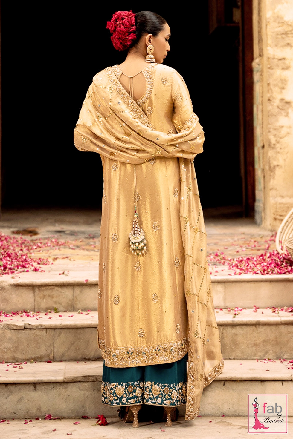 Back dori design with detailed handcrafted tassels on formal shirt