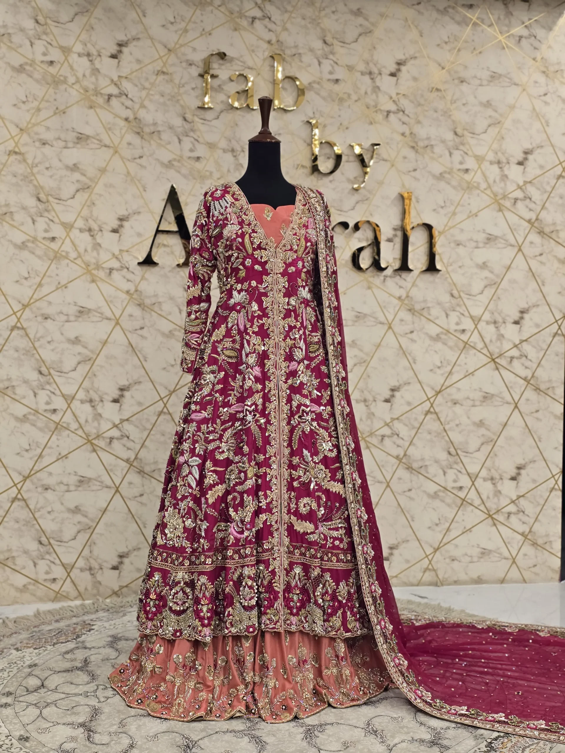 Bridal Long Gown with Skirt