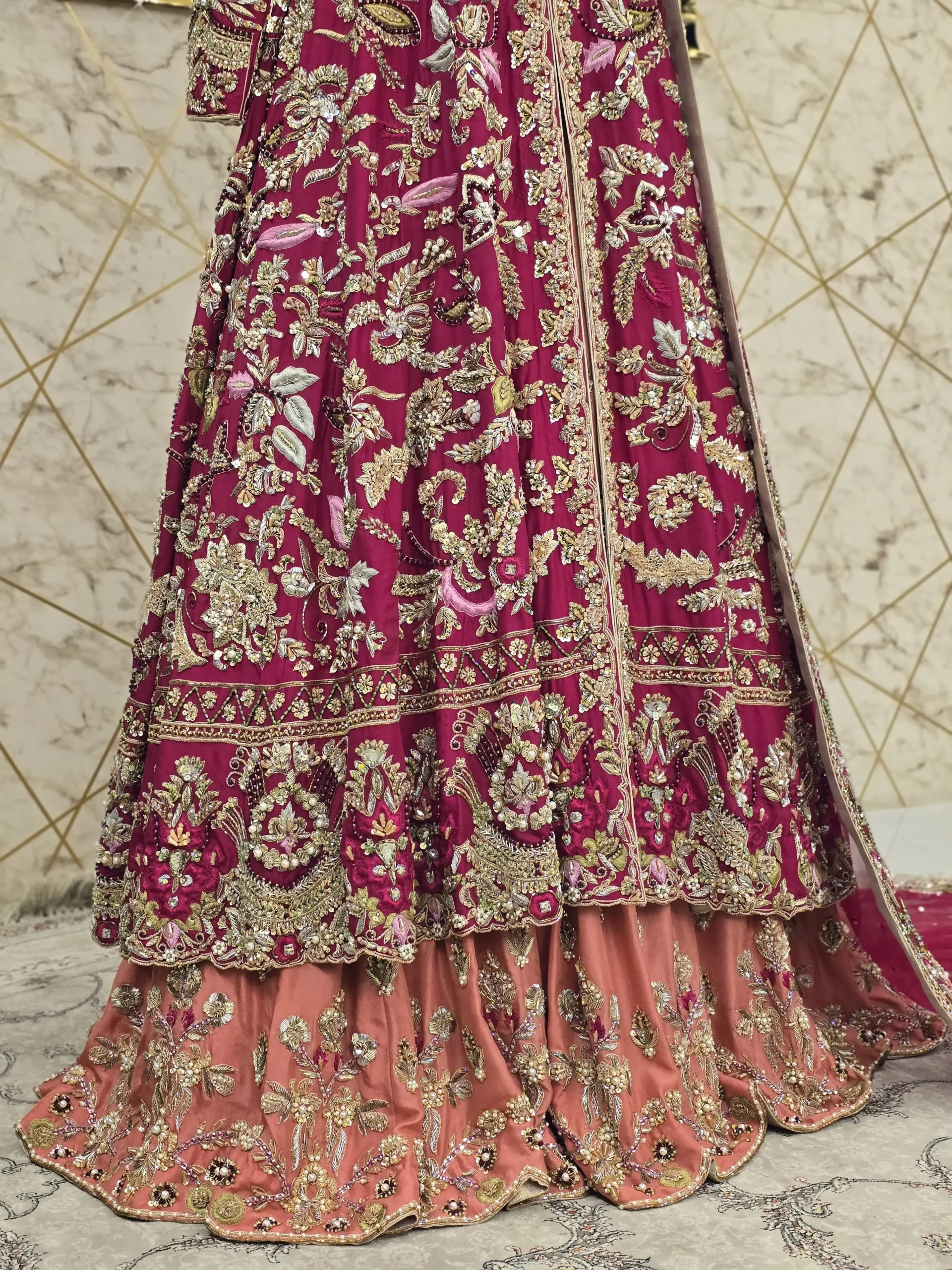 Bridal Long Gown with Skirt